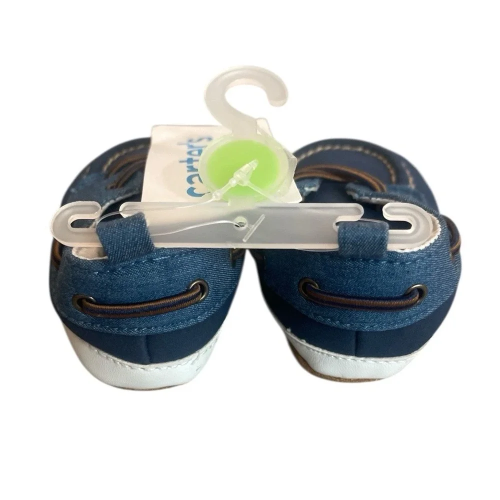 Carter's Infant Baby Boy Blue Slip On Shoes Size 1 (0-3) Months NWT